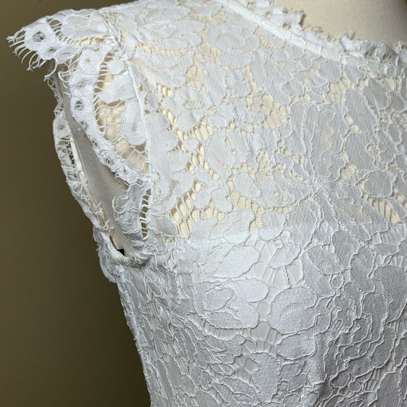 Rachel Zoe Estelle White Lace Dress Maxi Open Back - Picture 4 of 7